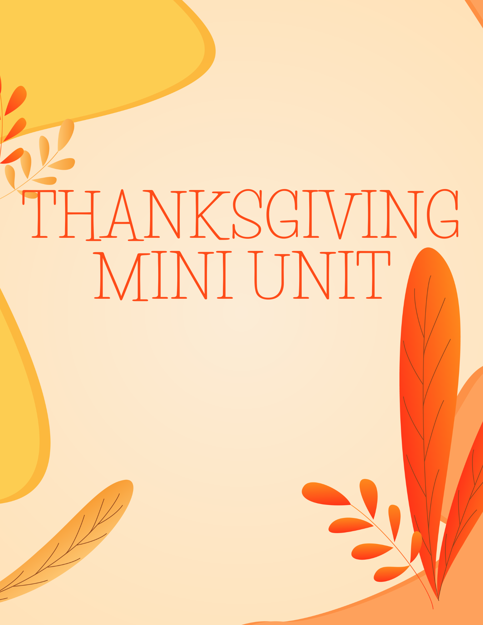 Preschool Mini Thanksgiving Unit preview