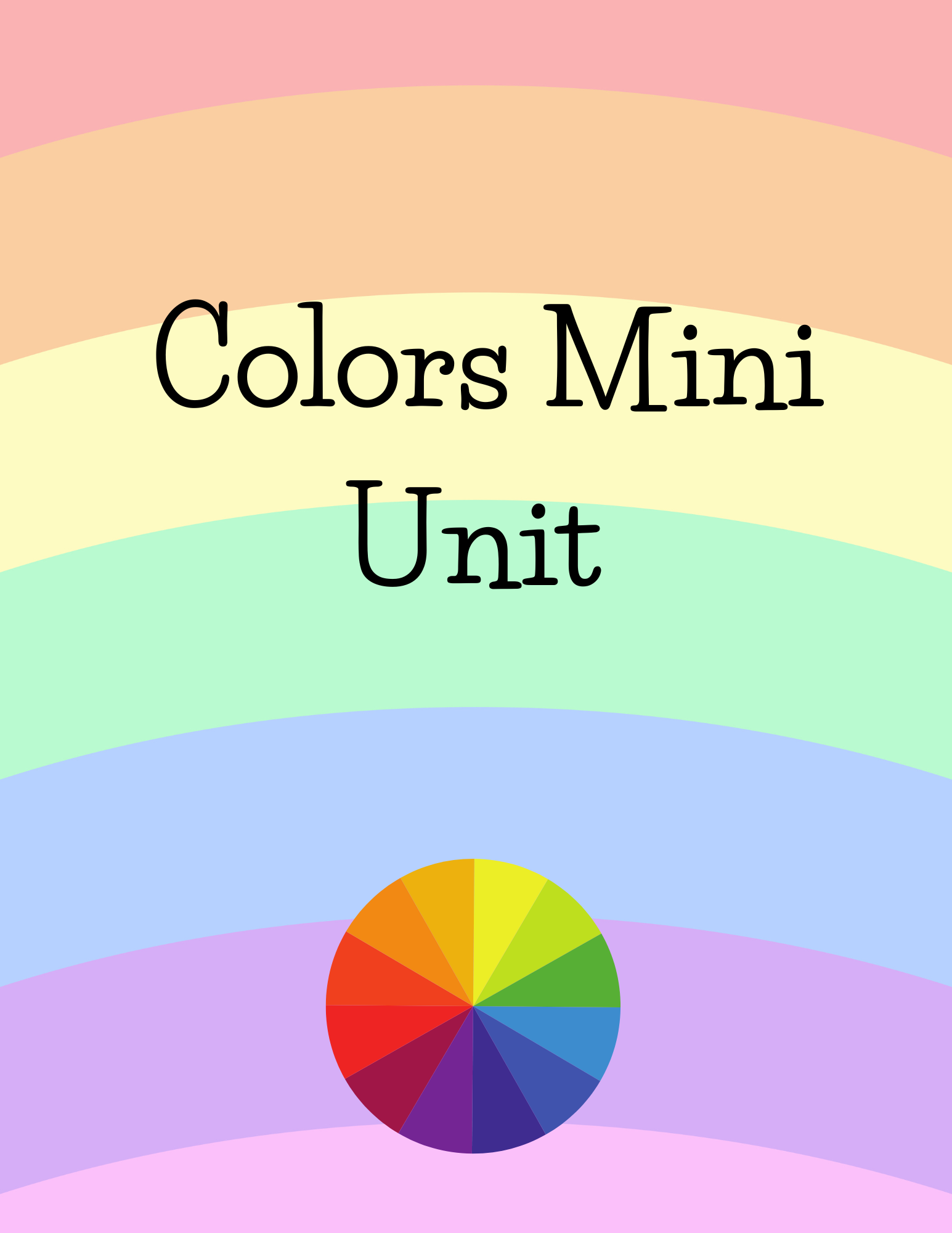 Preschool Colors Mini Unit preview