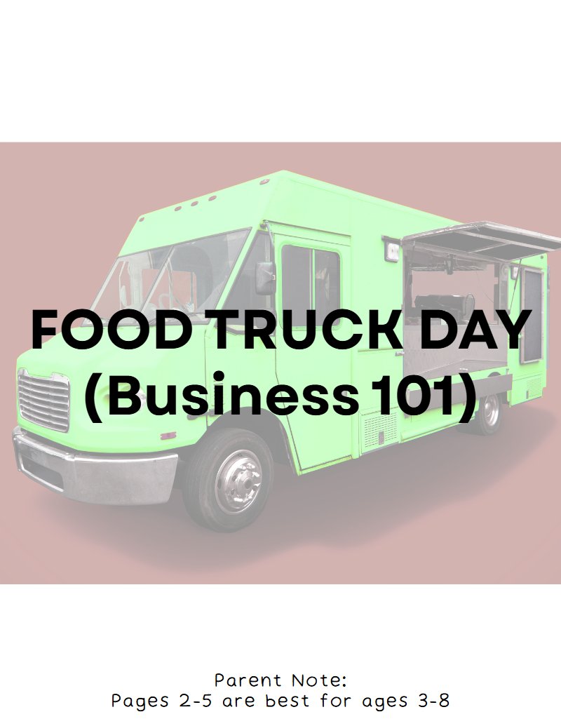 Food Truck Day (Low Energy Homeschool Days) preview