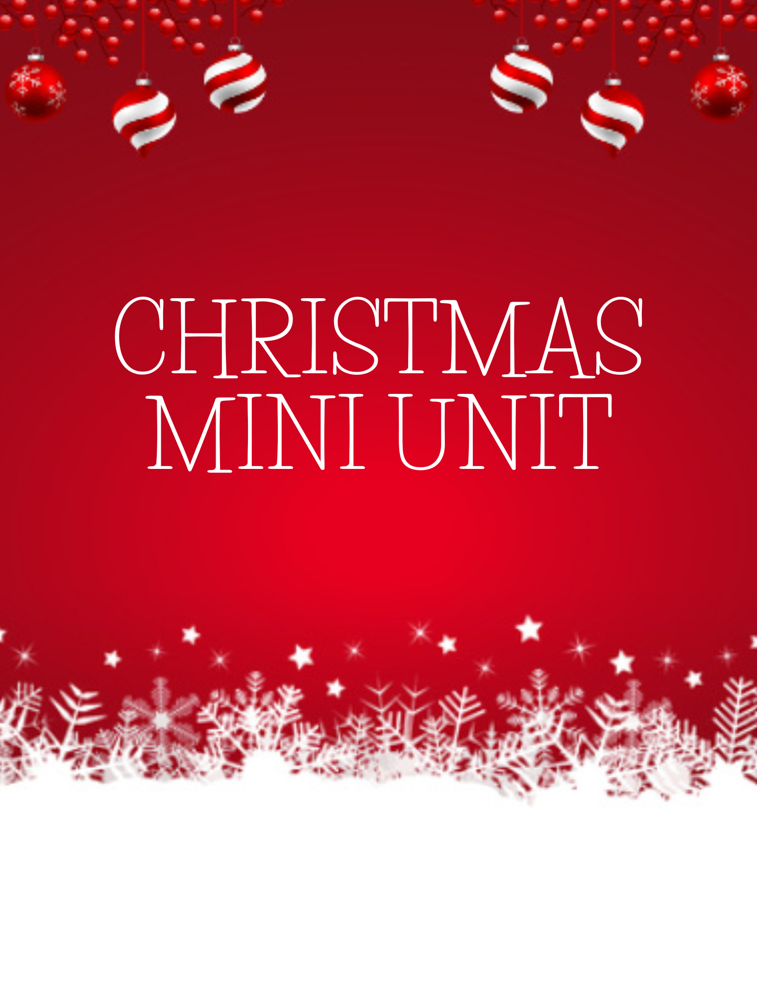 Preschool Mini Christmas Unit preview