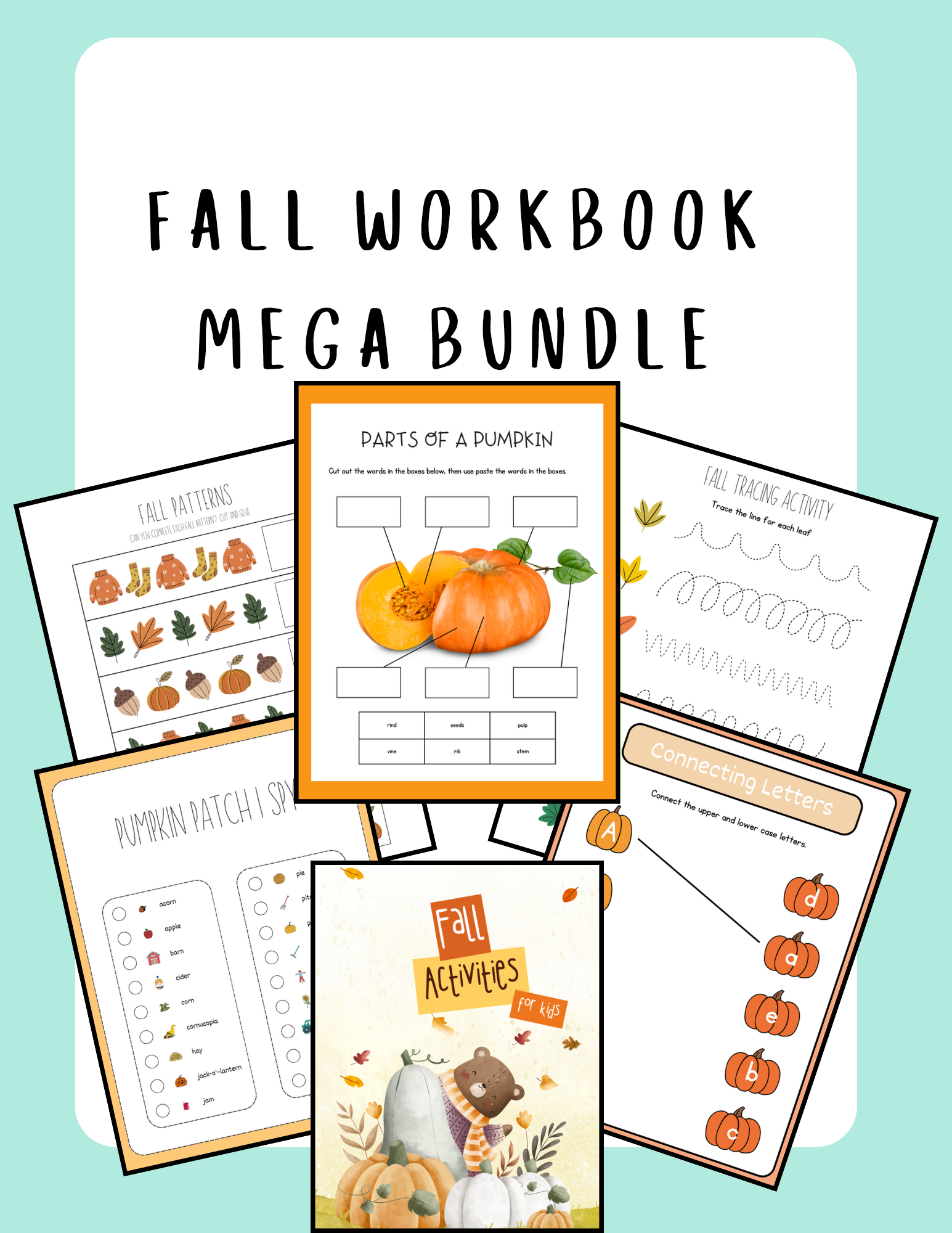 Fall Worksheet Mega Bundle 41 Pages | Preschool-Kindergarten | Autumn Activities preview