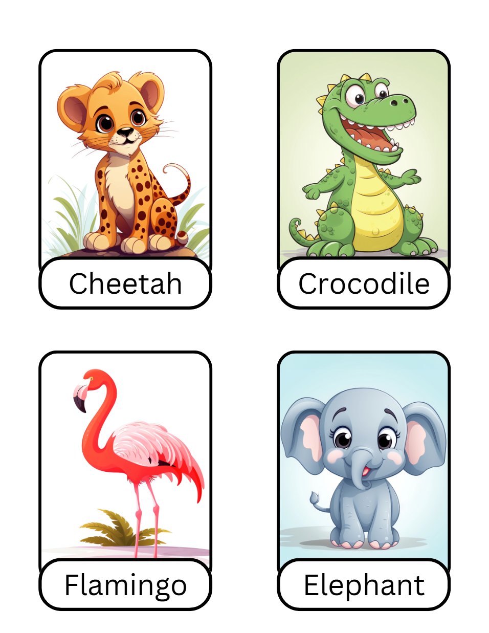 Zoo Animal Flashcards preview