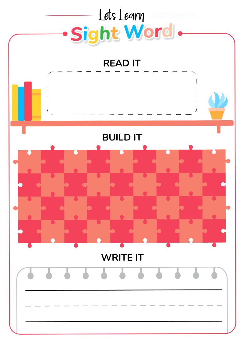 Sight Word Activity Workbook preview