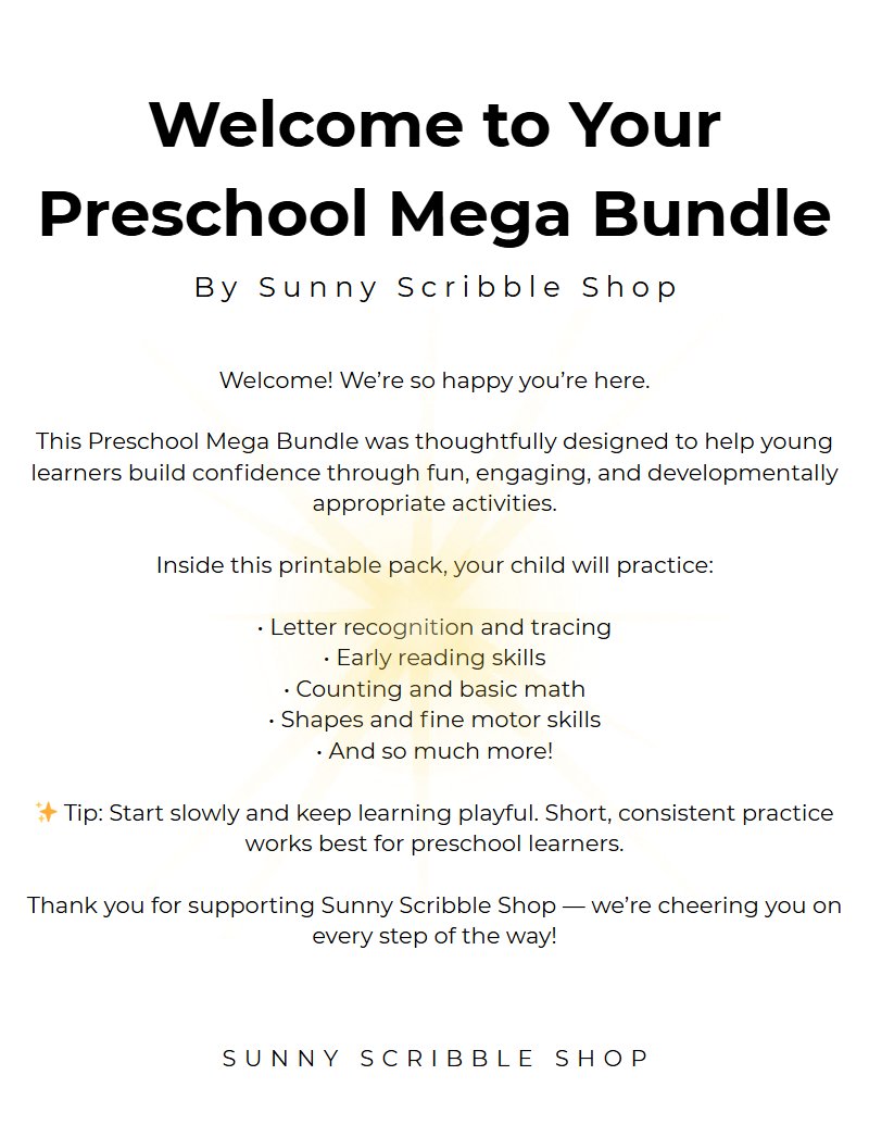 Preschool Mega Bundle preview