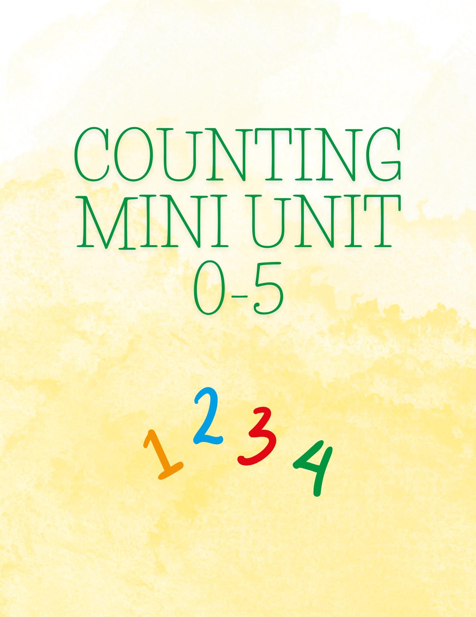 Preschool Counting Mini Unit 0-5 preview