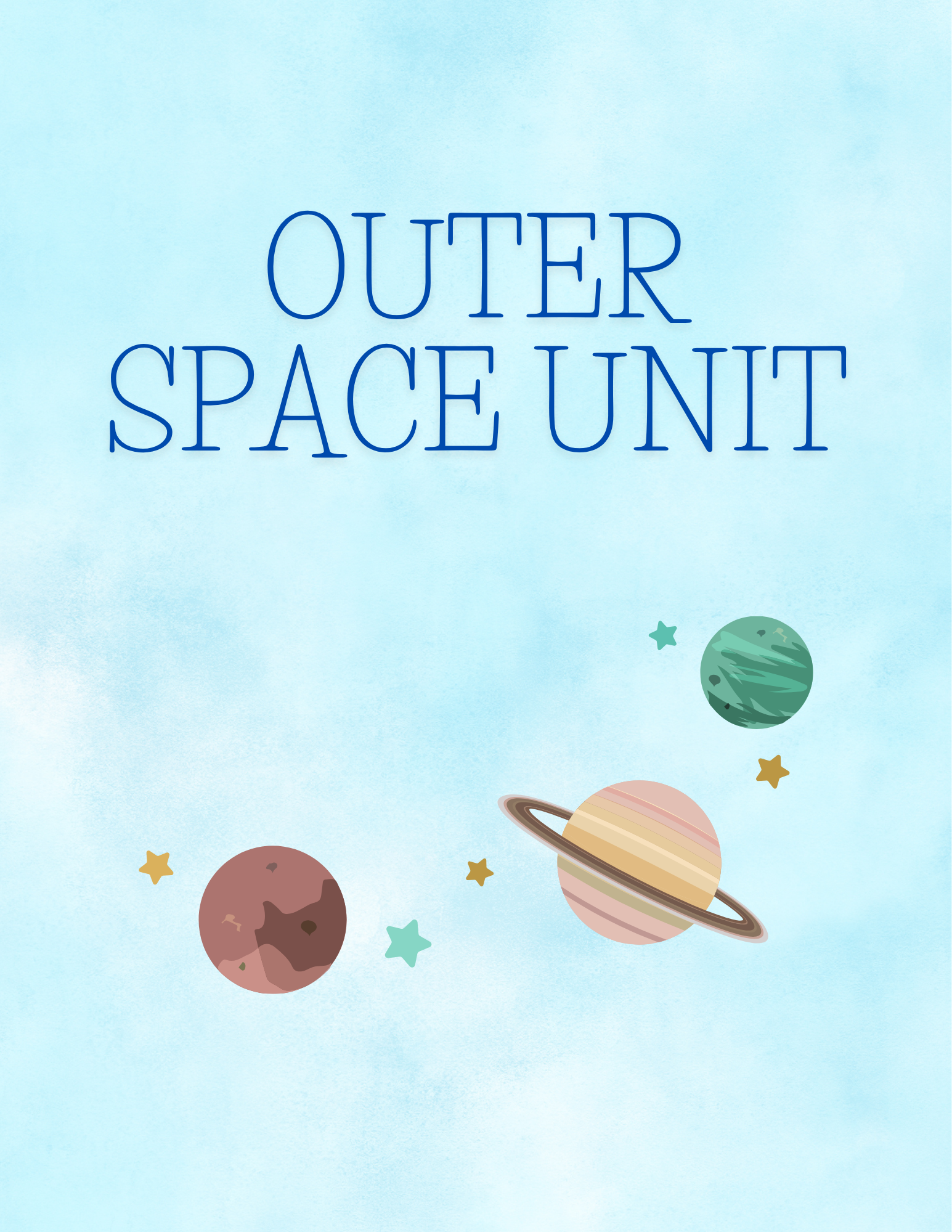 Preschool Outer Space Unit preview